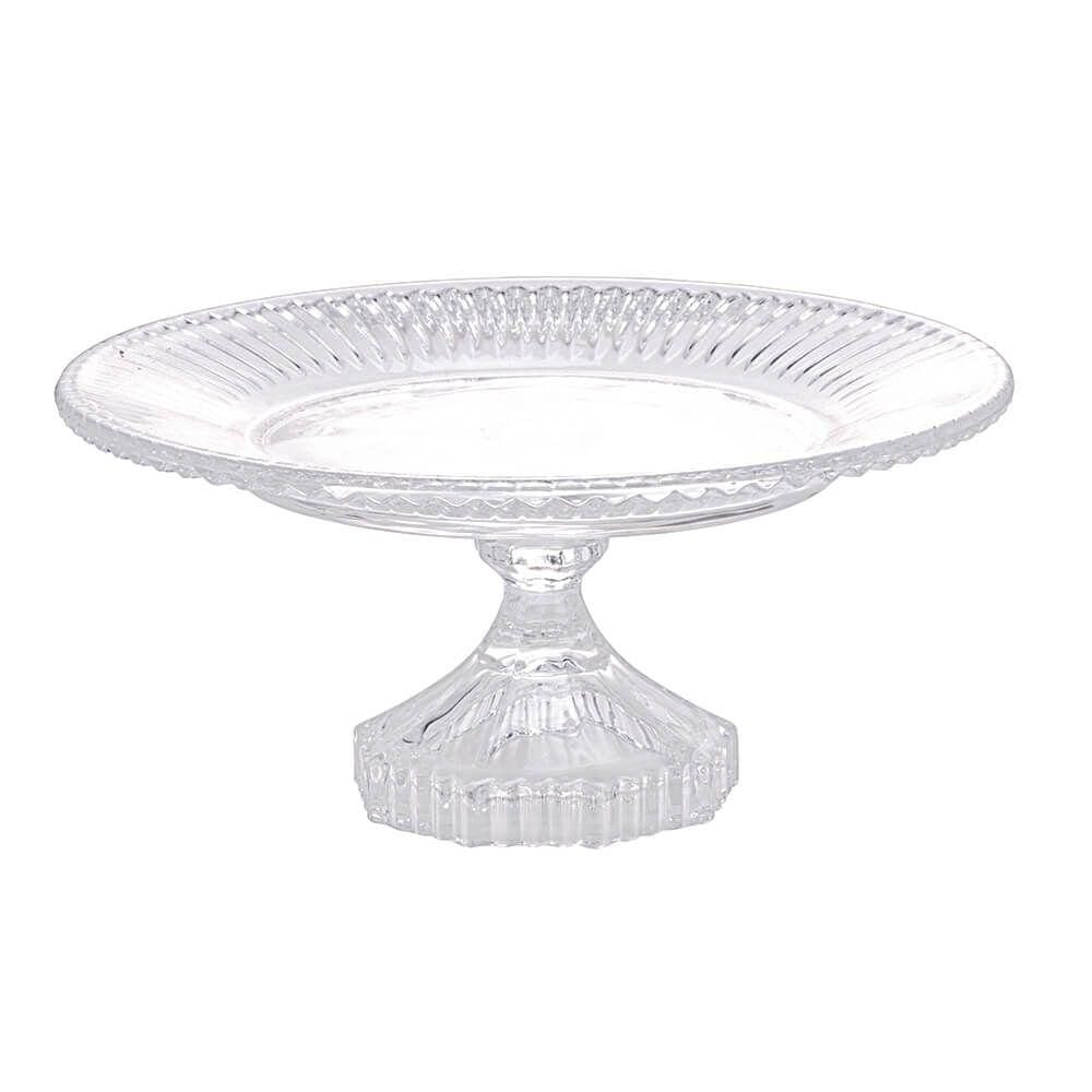 Boleira de Cristal Travessas para Bolo Transparente Renaissance - Lyor