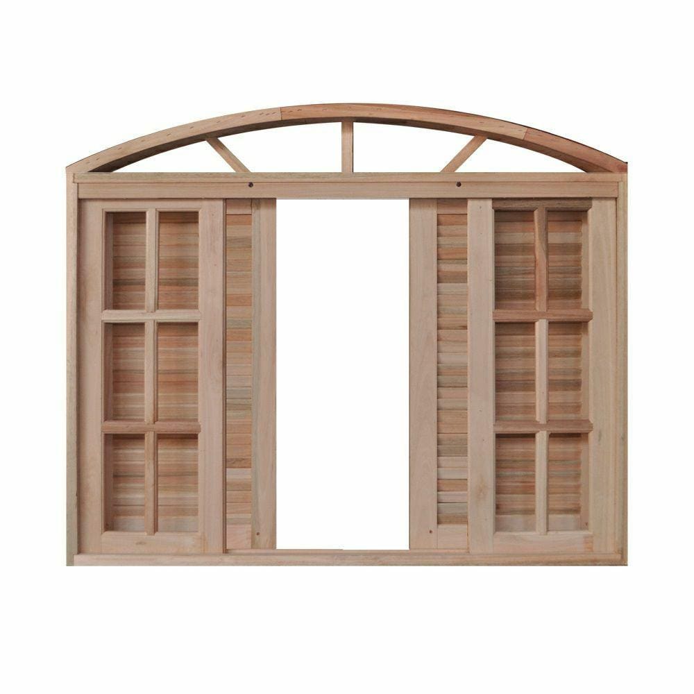 Veneziana de Correr 6 Folhas Mista em Arco 2.00 x 1.20 C/Ferragens - Hale