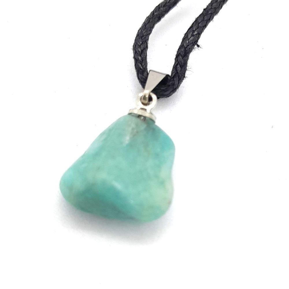 Colar Pedra Amazonita Signo Aquário Sabedoria e Proteção