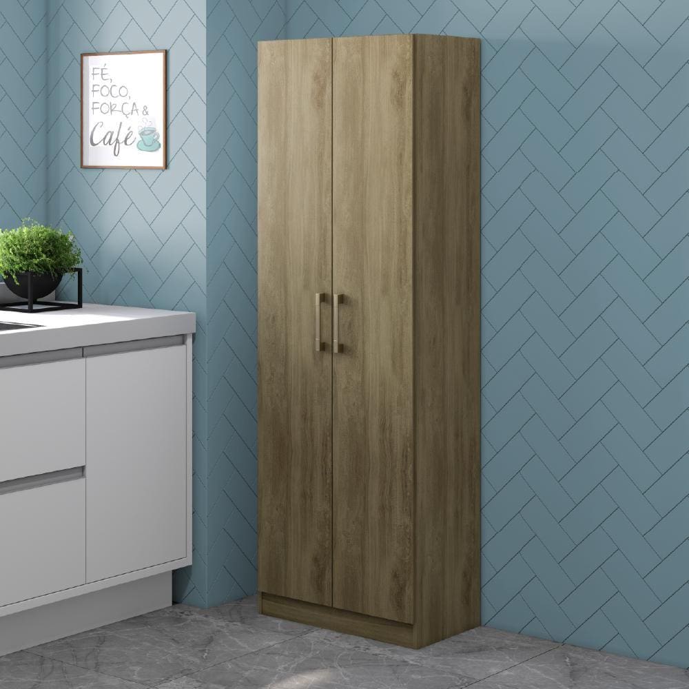 Armário Utilitário Paneleiro 2 Portas Noce Carraro