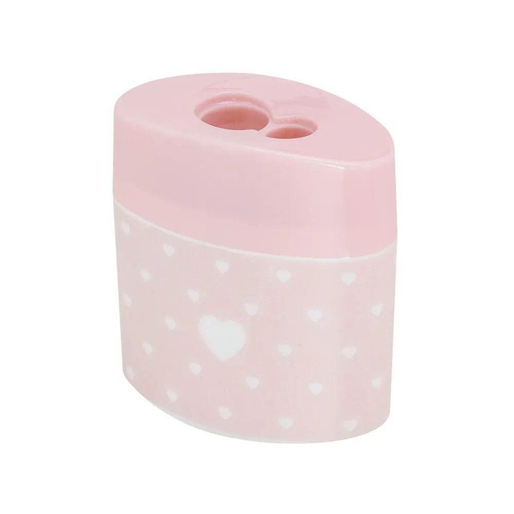 Apontador Duplo Plástico Decorado Oval com Depósito - BRW