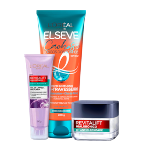Kit Beleza na Web L`Oréal Paris Revitalift Hialurônico & Elseve L`Oréal Paris Cachos dos Sonhos (3 Produtos)