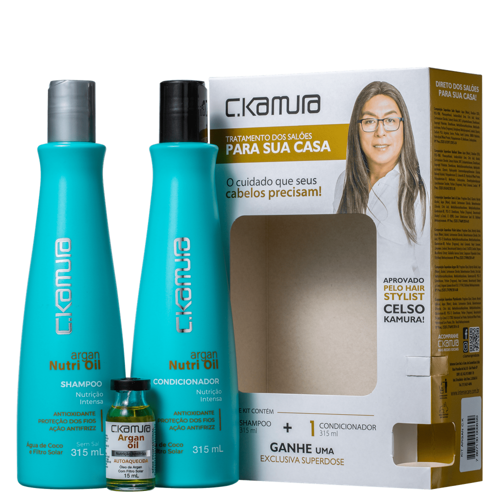 Kit C.Kamura Argan Nutri-Oil Trio Treatment (3 Produtos)
