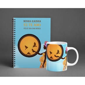 Kit Caneca e Agenda Permanente Dia das Mães Mod. 01