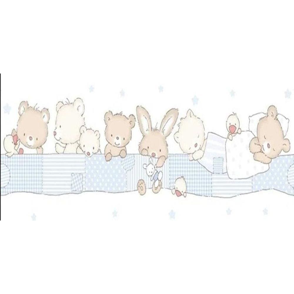 Faixa De Parede Treboli Azul Balões 5901