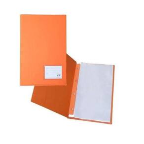 Kit 2 Pastas Cátalogo Laranja A4 C 20 Envelopes Plásticos