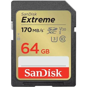 Cartão de Memória SDXC SanDisk Extreme 64GB 170 MB/s