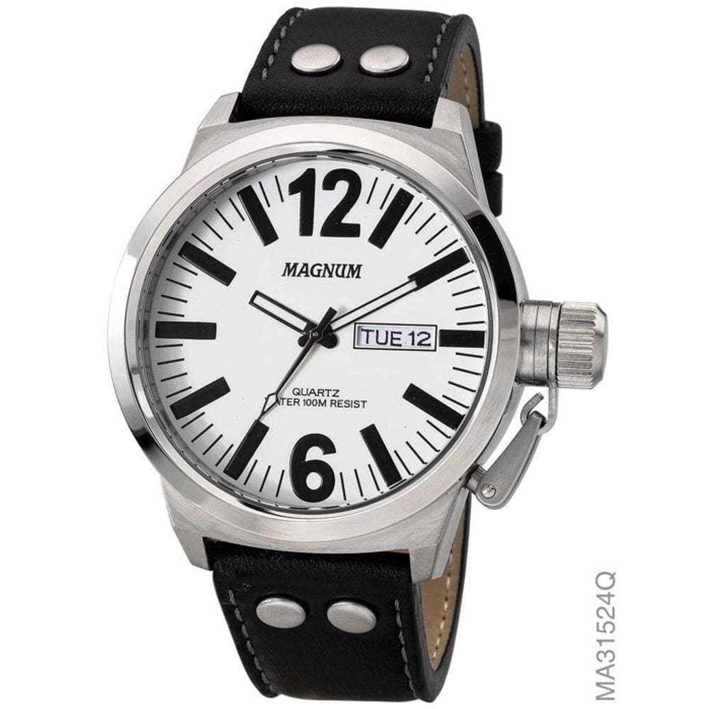 Relógio Magnum Sports Masculino MA31560P Pulseira de Couro