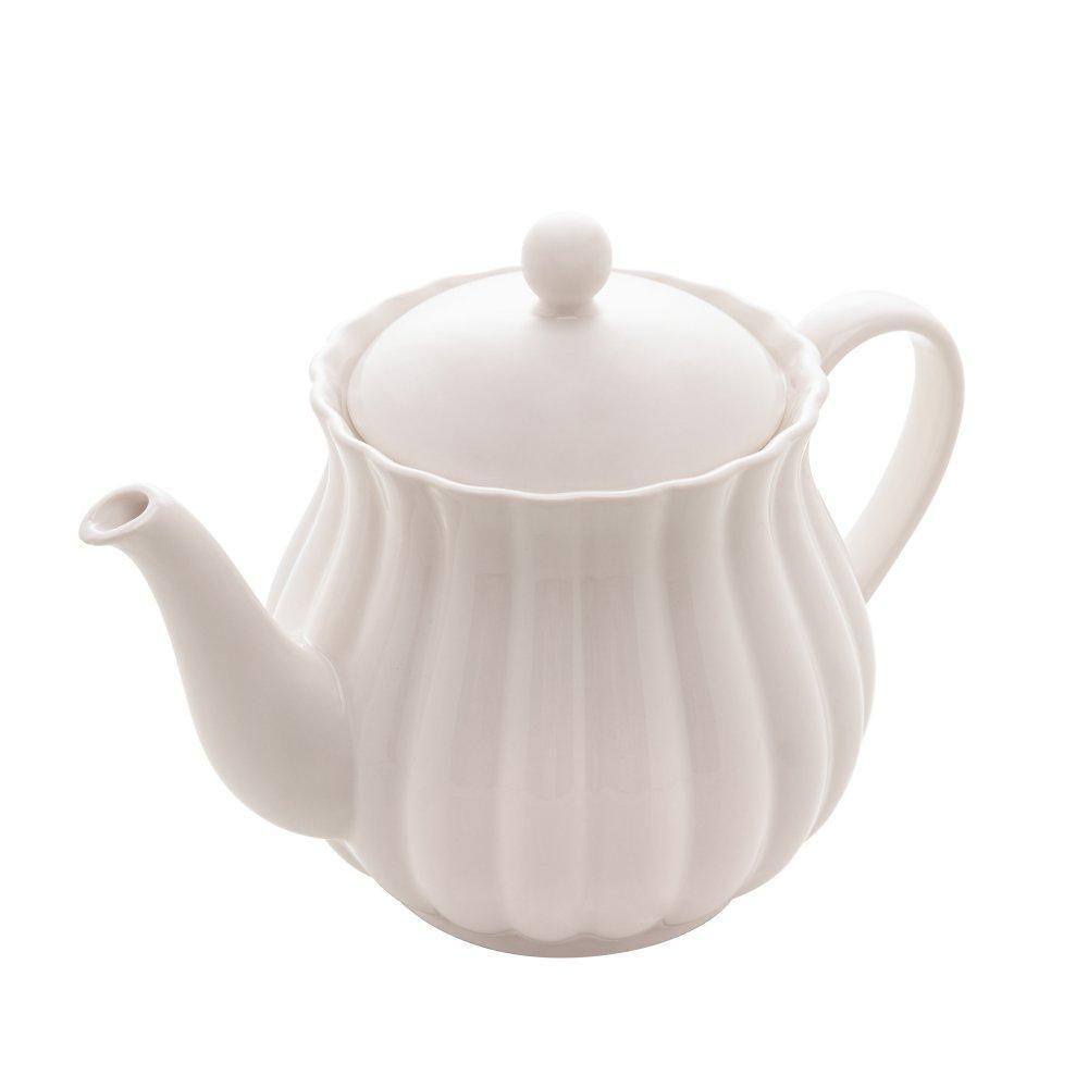 Bule para Chá Wolff Pétala de Porcelana Branco 950ml