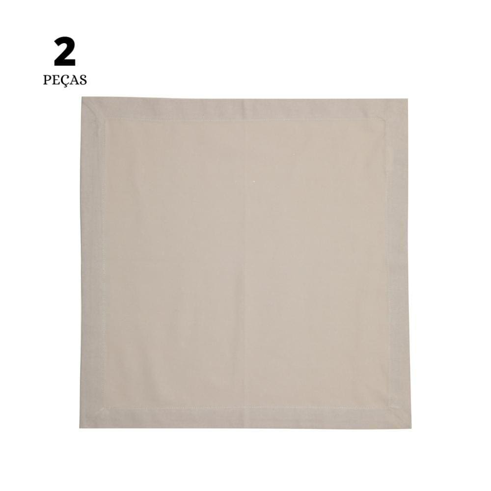 Jogo de 2 Guardanapos Wolff de Algodão Areia 40cm