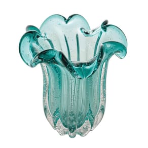 Vaso Wolff Italy de Vidro Tiffany 18cm x 21cm