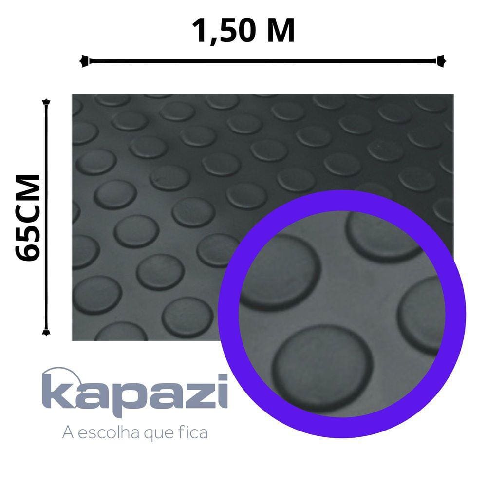Piso Laminado Emborrachado Moeda 65cmx150cm KAPAZI
