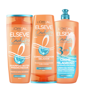 Kit Elseve L`Oréal Paris Cachos dos Sonhos Trio (3 Produtos)