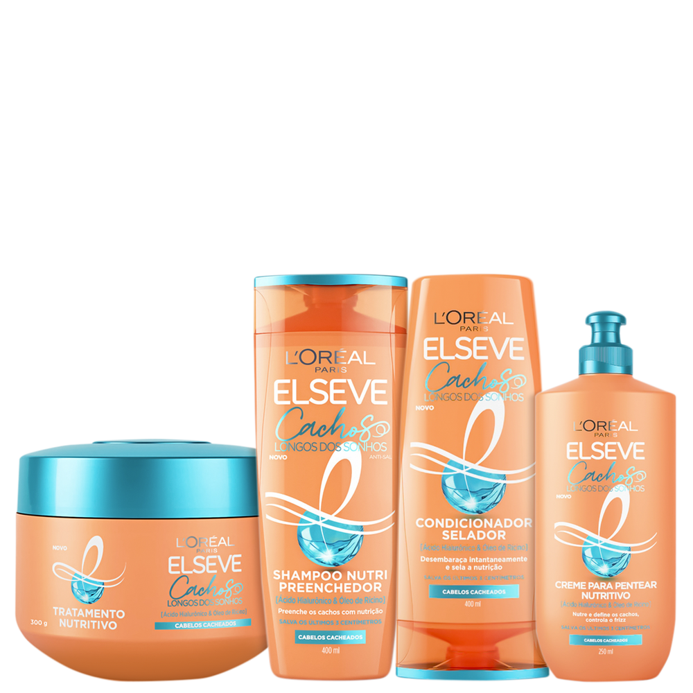 Kit Elseve L`Oréal Paris Cachos Longos dos Sonhos (4 Produtos)
