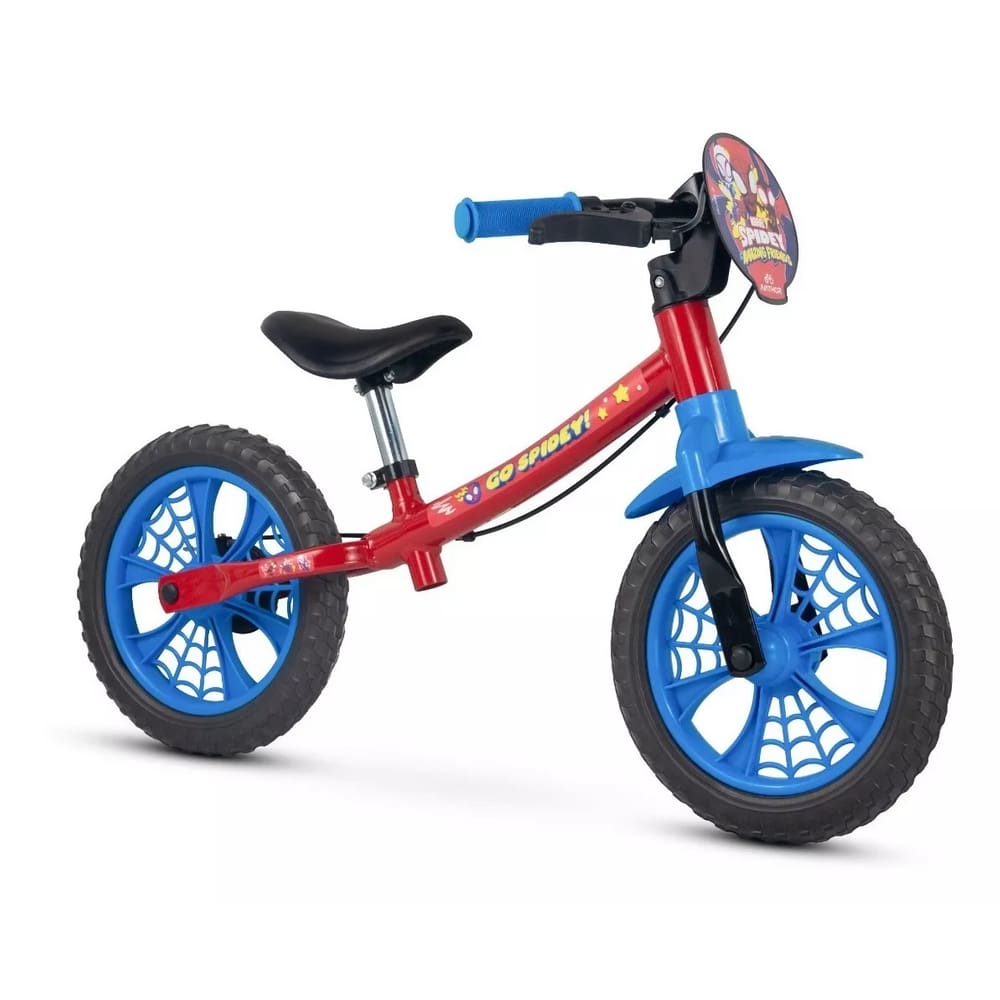 Bicicleta Balance Bike Equilíbrio Sem Pedal Spider Man