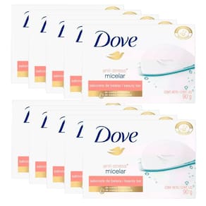 Kit Sabonete Em Barra Dove Micelar Anti-Stress 90g 10 Unidades