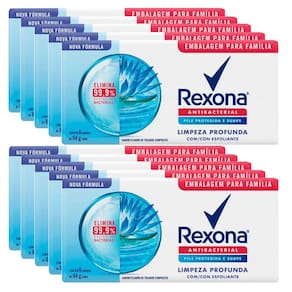 Kit Sabonete Rexona Antibacterial Limpeza Profunda 6 Sabonetes - Com 10 Unidades