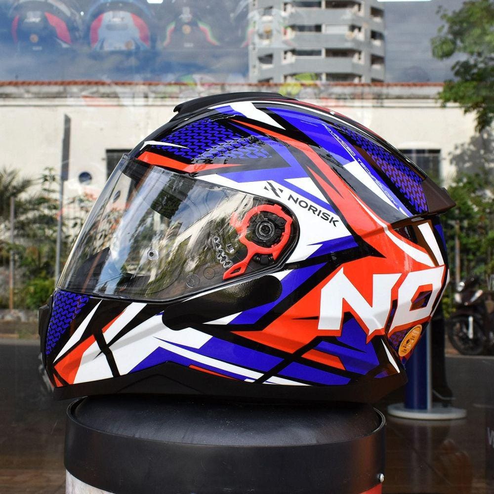 トップス nori1331 Capacete Masculino Norisk Razor Sharp Azul | Casas Bahia