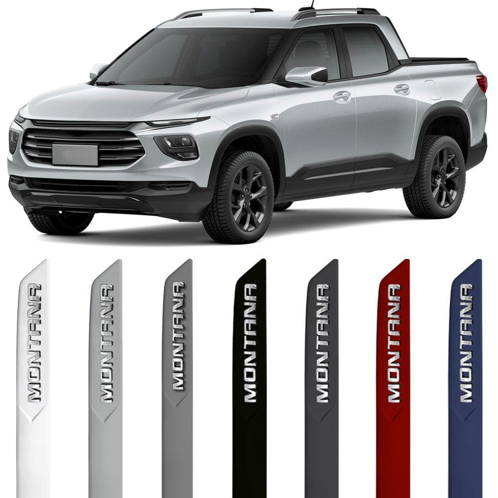 Jogo Friso Lateral Pintado Nova Montana 2023 Em Diante Suprema Escrita Cromada em Alto Relevo