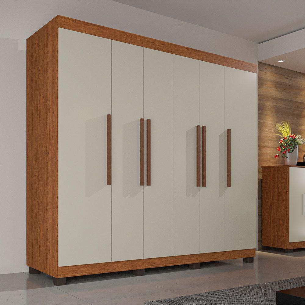 Guarda Roupa Casal Londres 6 Portas 4 Gavetas Imop