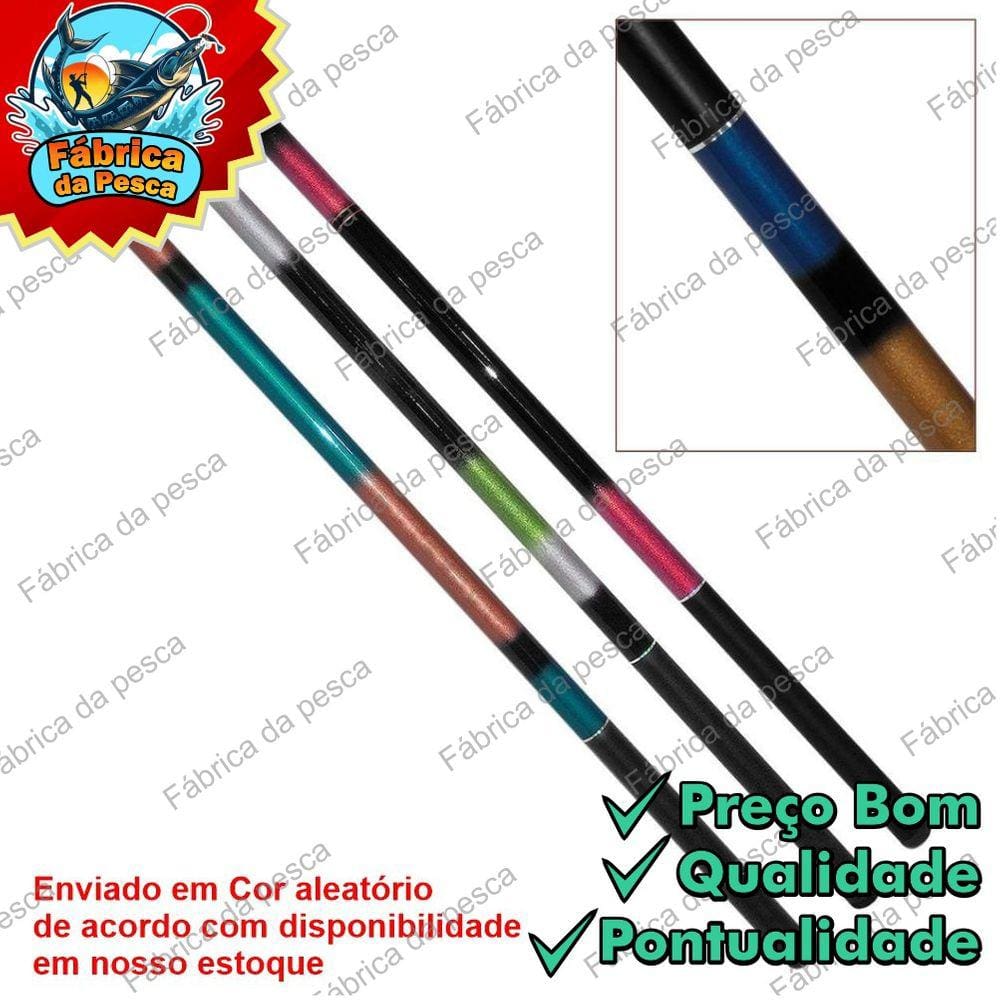 Vara Telescopica 3,00 mts 40% Carbono + Enrolador de Linha
