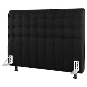 Cabeceira Cama Box Casal King Size Dahlia 195Cm Com Frame Sintético Preto - Desk Design