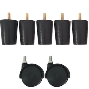 5 Pe Para Cama e 2 Rodizio Para Moveis Cama Box De Casal 6cm
