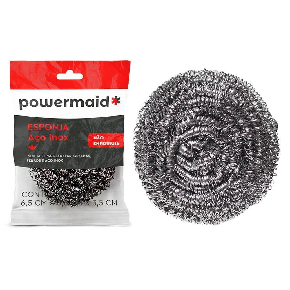Esponja Inox para Limpeza Pesada - Powermaid