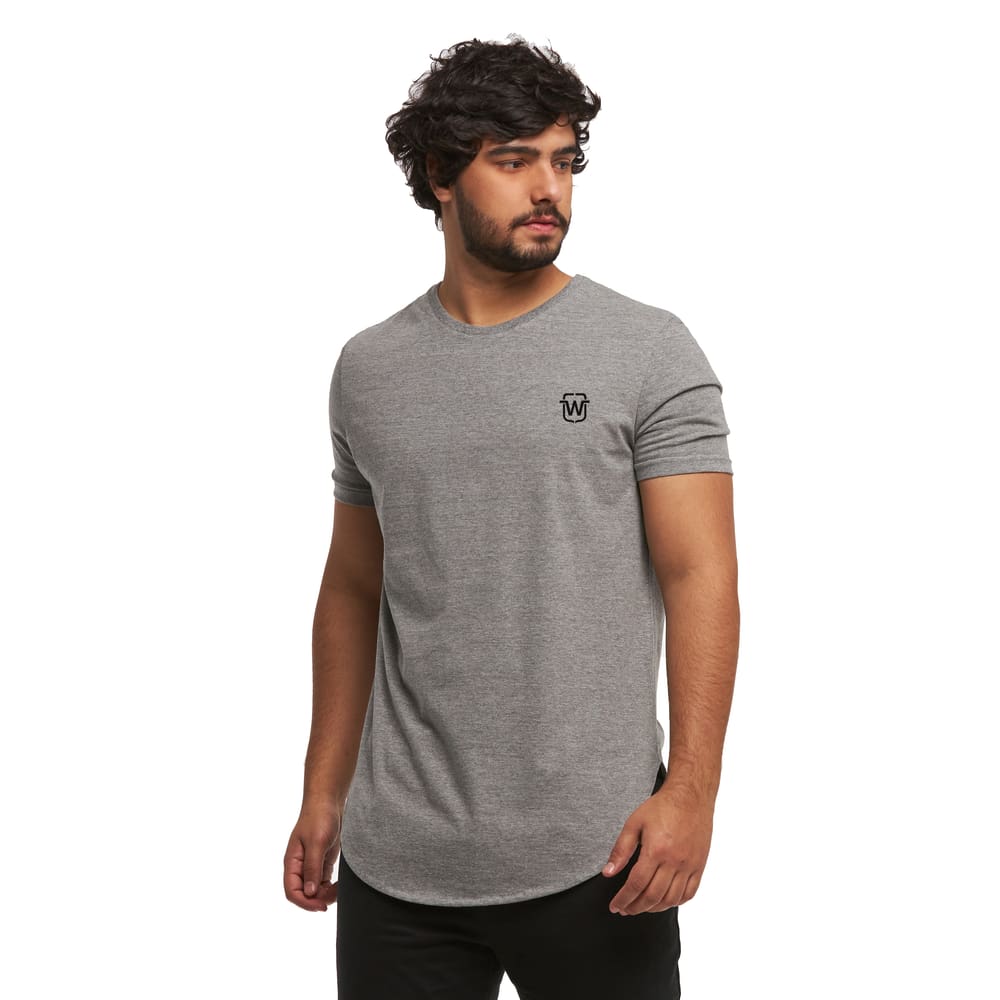 Camiseta Masculina Plus Size Longline Oversized Swag Manga Curta Wooks WC1
