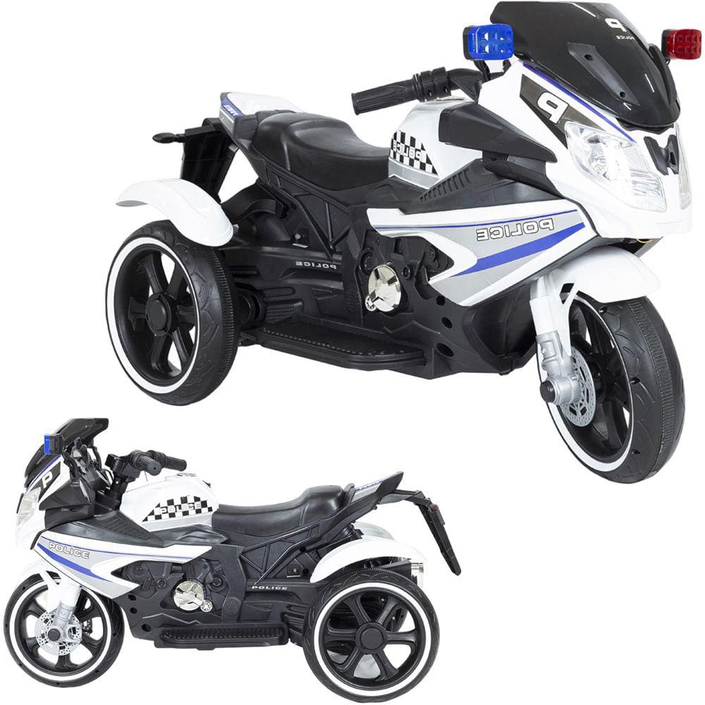 Mini Moto Elétrica Infantil Motorizado 12V Brinquedo Criança Polícia