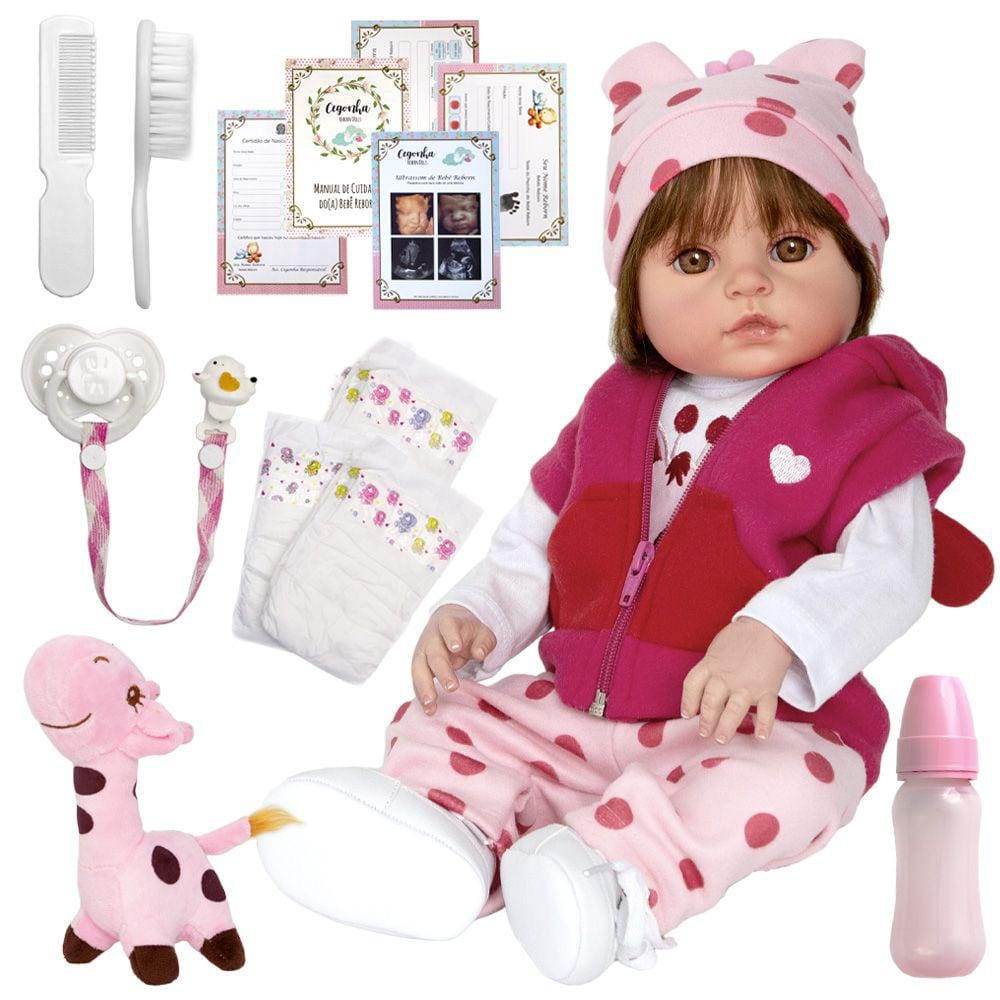 Boneca Bebe Reborn Silicone Silicone Banho Presente Enxoval Barato