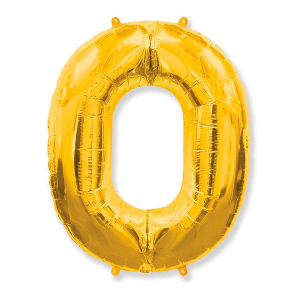 Balão Metalizado Número Dourado - 1 Metro - Extra Festas