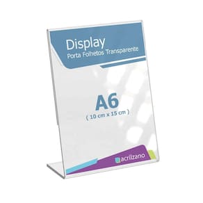 Display Acrílico A6 L 1Unidade 10X15 Vertical