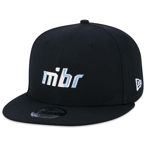 Boné New Era 9FIFTY Snapback MiBR Aba Reta Preto