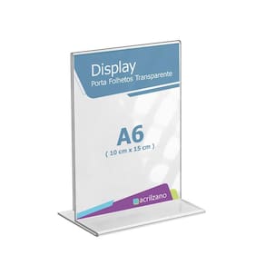 Display Porta Folha A6 T 10X15 Mesa Balcão