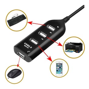 Conector Usb 2.0 Hub Mini Extensor 4 portas Plug and Play para Pc Notebook