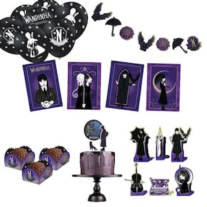 Kit Festa Wandinha Addams  Wednesday Decoração Aniversário