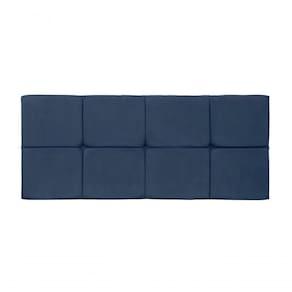 Painel Cabeceira Estofado Decorativo Para Cama Casal 1,40Cm Azul Marinho Smf Decor