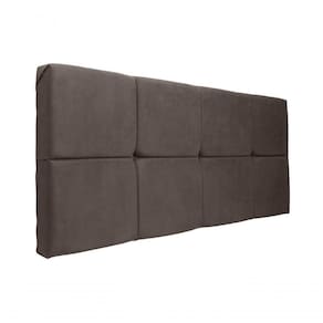 Painel Cabeceira Estofado Decorativo Para Cama Casal 1,40Cm Marrom Smf Decor