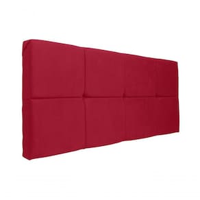 Painel Cabeceira Estofado Decorativo Para Cama Casal 1,40Cm Vermelho Smf Decor