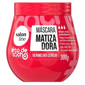 Máscara Capilar Matizadora Salon Line Vermelho Cereja To De Cacho 300g