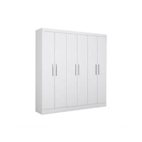 Guarda Roupa 6 Portas 2 Gavetas Branco - Aramóveis