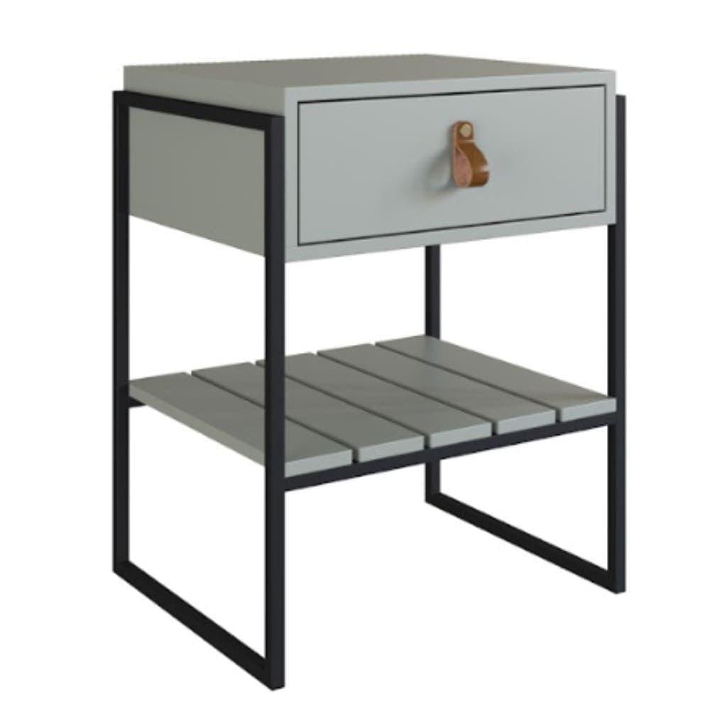 Mesa De Cabeceira James Com Gaveta - Verde