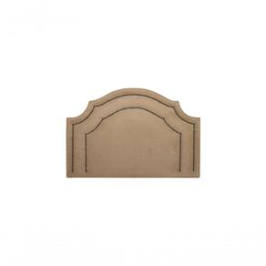 Cabeceira Solteiro Luxo 90x60 Suede Bege Tachas Fumê