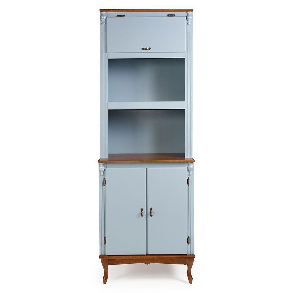 Armário Para Forno E Microondas Com 3 Portas Copenhagen - 2060 Cor Laca - Azul Bebê