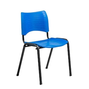 Cadeira Fit Com Assento E Encosto Em Polipropileno Azul