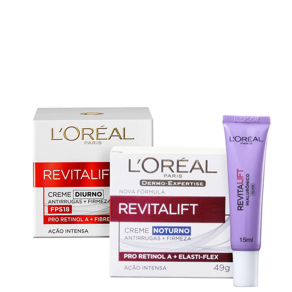 Kit L`Oréal Paris Revitalift Pele Rejuvenescida (3 Produtos)
