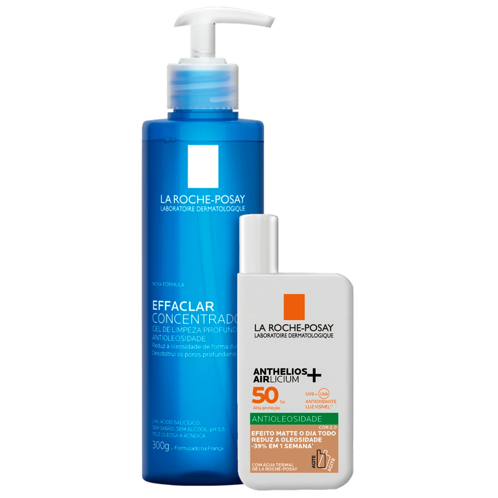 Kit La Roche-Posay Anthelios Airlicium Cor 2.0 & Effaclar Concentrado (2 Produtos)