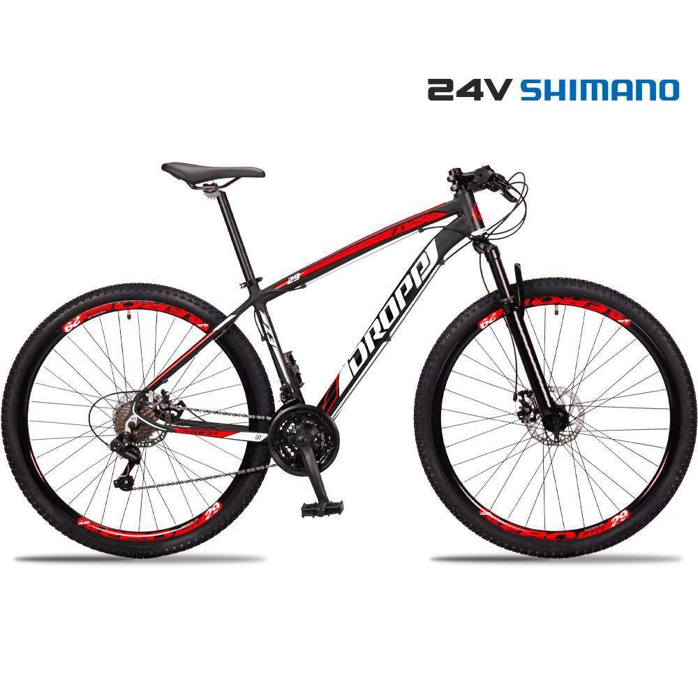 Bicicleta Dropp Z3 Tx-800 Disc M Aro 29 Susp. Dianteira 24 Marchas - Azul/vermelho