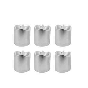 Kit 6 Velas Prata Eletrônica LED 4cm - Yangzi